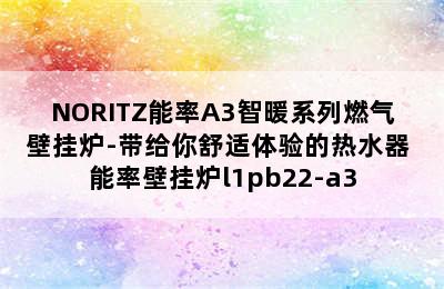 NORITZ能率A3智暖系列燃气壁挂炉-带给你舒适体验的热水器 能率壁挂炉l1pb22-a3